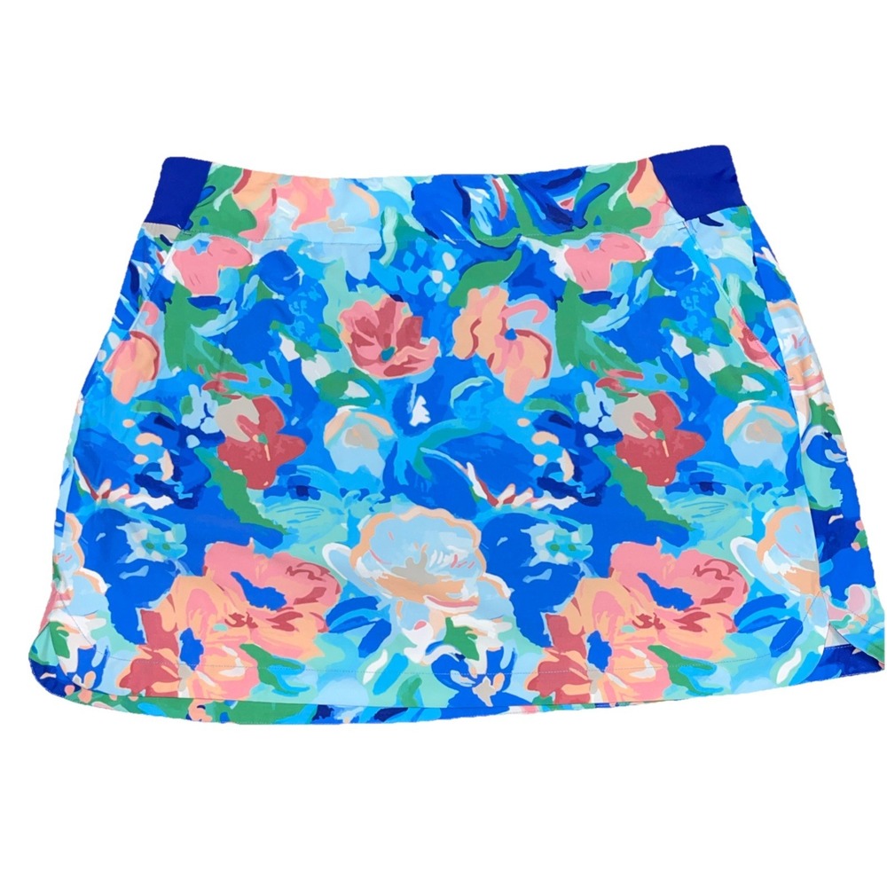 Walter Hagen Performance II Golf Skort Blue Floral Lightweight Breathable‎ XL
